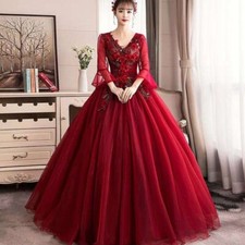 Female Evening Dress Bride Wedding Lace Maxi Dress Gown Solo Stage Mesh Dress