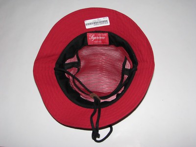 SUPREME Mesh Crown Crusher RED Bucket Hat Cap Small / Medium NEW