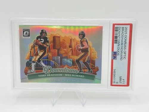 2025 Donruss Optic Terry Bradshaw/Will Howard Base (PSA 9)