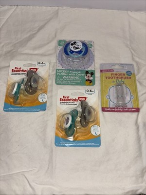 Nuk Orthodontic Pacifier Silicone 0-6  Months Toothbrush First Essential Disney