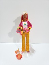 1996 Hula Hair Barbie Doll In Handmade Outfit