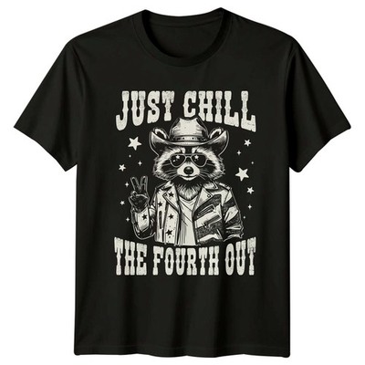Just Chill The Fourth Out T-Shirt Americana 4. Juli