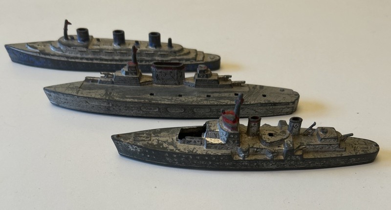 Lot Of 3 Vintage Tootsie Tootsietoy Diecast Toy Model Ships Made In USA