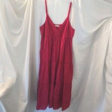 Natural Life Ella Pink/purple Striped Maxi Dress Boho-chic Beachy Tiered Sz L/XL