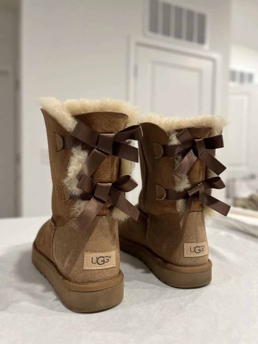 UGG Bailey Bow II Brown Boots for Women for sale | eBay display picture 2