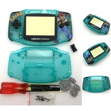 Luminous Clear Green Pokemen GBA Shell Housing Case cover for Game Boy Advance