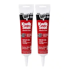 DAP Kwik Seal 5.5 oz. White Kitchen and Bath Adhesive Caulk (2-Pack)