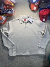 Nike Tech Fleece Reimagined Polo Size M Super Oversized Strappable Cream Color
