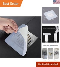 Silicone Tub Stopper Floor Drain Cover, 2 Pieces Sewer Anti-Odor Mat Deodoriz...
