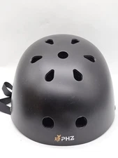Small PHZ Bicycle Skate Helmet Matte Black Kids Size Small