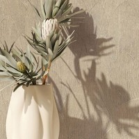 Vliestapete Abstrakt Blattmuster Holzoptik Struktur Beige Braun 35387 (4,49€/1Qm