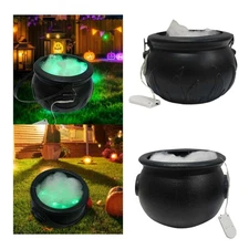 Witch  Pot Candy Bowl Halloween Decor Spooky Ornament Trick or Treat Party