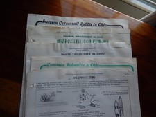 WILDLIFE  BROCHURES-OHIO DEPT. NATURAL RESOURCES-HUNT & TRAP-1970'S ?