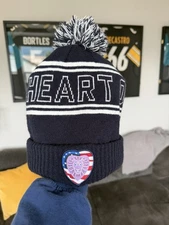 John Daly Heart of A Lion Beanie Winter Hat Cap - Fleece Lined - Navy Blue
