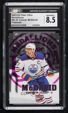 2023 Upper Deck Fleer Ultra Medallions Platinum /100 Connor McDavid CGC 8.5 0oa5
