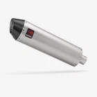Lextek Stainless Steel RP1 Oval Exhaust Silencer Matt 400mm with Carbon Tip NEW