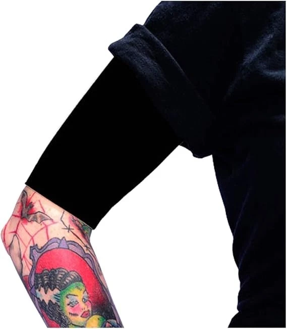 Half Arm Tattoo Cover Up Sleeve Blocks 98% of Harmful UV Rays - Brown Town Large