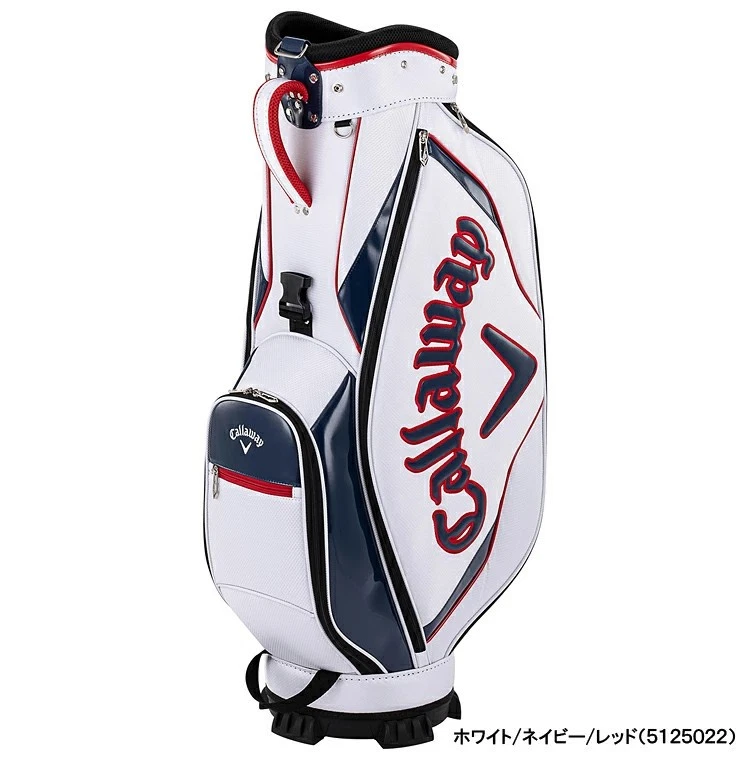 Callaway Sport 25 JM Golf Caddy Bag 9 Type 47-Inch 5-Way 2025 Model White/Navy - Immagine 3 di 4