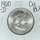 1960-D FRANKLIN SILVER HALF DOLLAR ~ CH BU~ NICE COIN~