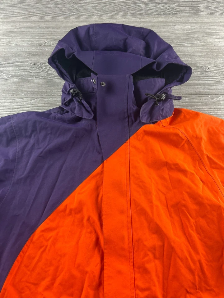 Chaqueta ARMADA Mega Rex 10K Naranja/Púrpura Cremallera Completa Con Capucha Para Hombre Talla Pequeña Foto 4 de 4