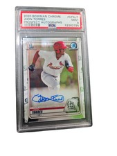 2020 Bowman Chrome Prospect Autographs Jhon Torres #CPAJT PSA 9