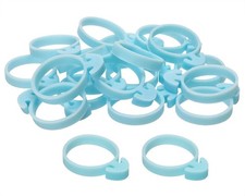 Pastry Bag Ties 20Pcs Reusable Silicone Piping Icing Clips Blue