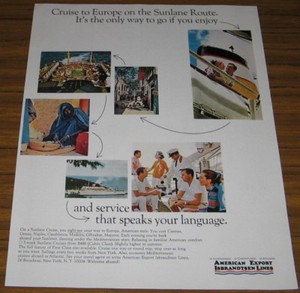 1964 AD~AMERICAN EXPORT ISBRANDSTEN LINES~CRUISE SHIPS