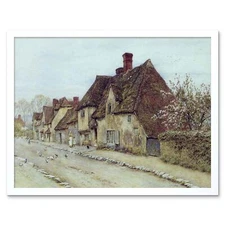 Painting Helen Allingham A Village Street 12X16 Inch Framed Art Print