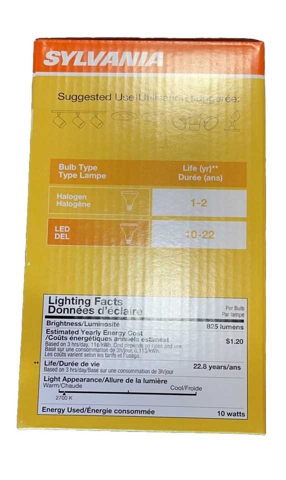🔥(AN) Sylvania LED10PAR30LNDIM827FL4022YGL3W Dimmable 10W LED PAR30LN Bulb 60W - Image 4 of 4