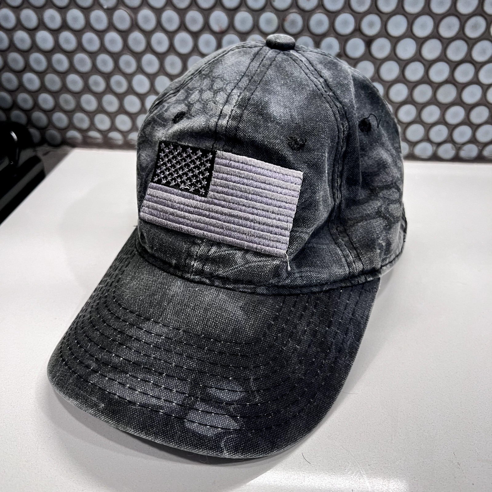 American Flag Embroidered Patch Hat Cap Strap Bac… - image 2