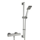 Bristan QDSHXSMFFC Quadrato Exposed Bar Shower with Swivel Adjustable Riser