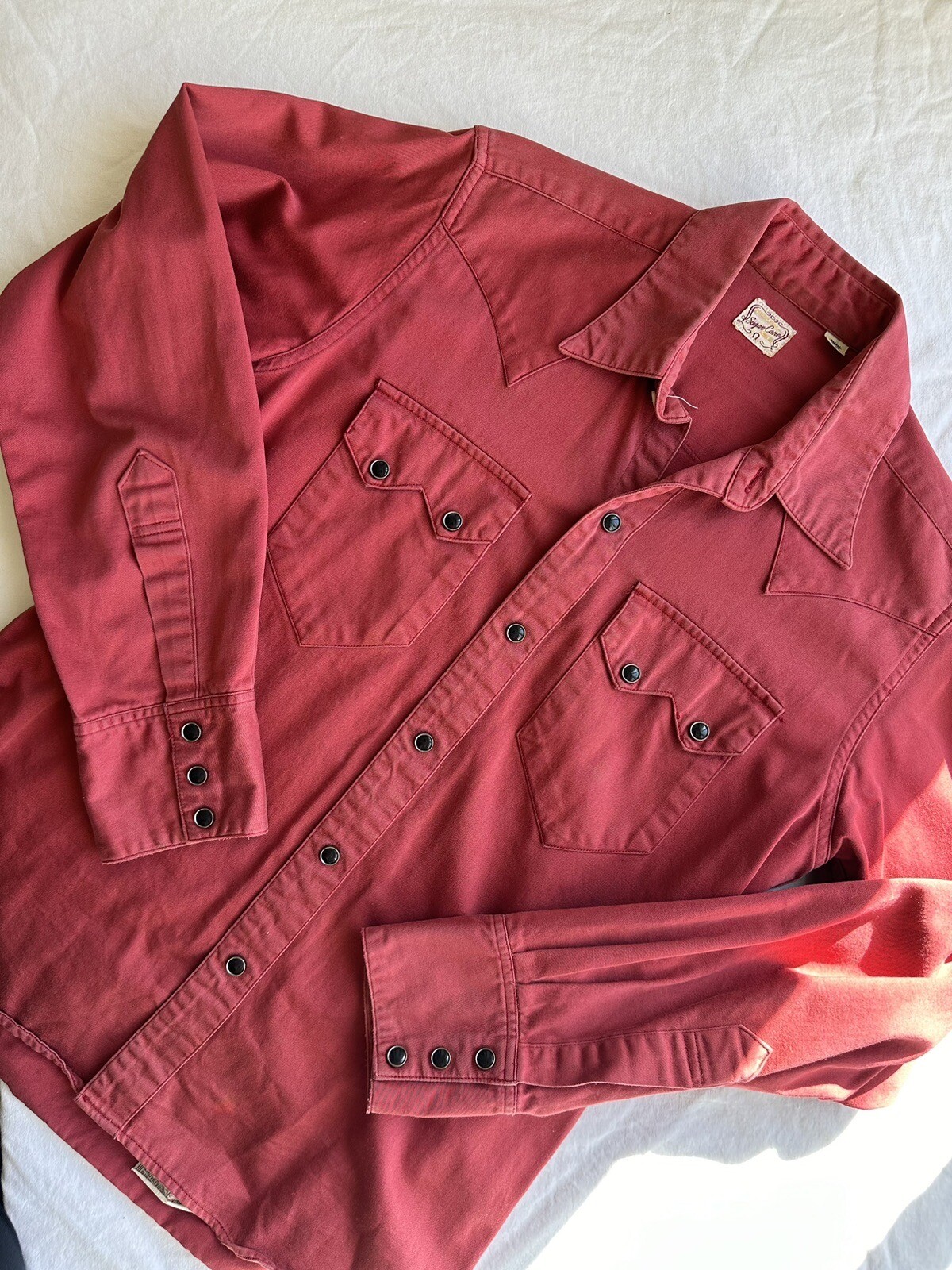 Rare Vintage Sugar Cane Japan Western Snap Button Shi… - Gem