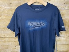Speedo Front Logo Short Sleeve UV Protection Quick Dry T-Shirt Size Small B29