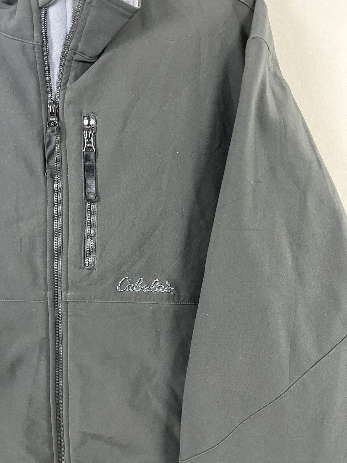 Cabelas Fleece Lined Winter Jacket Mens Medium Black … Gem