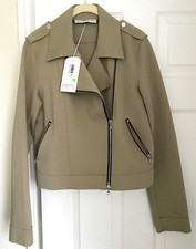 Bnwt Harris Wharf London Neoprene Biker Jacket It 44 Uk 12 Made In Italy Perfect