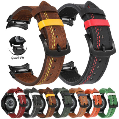 Leder Armband Für Samsung Galaxy Watch 6 Classic 43mm/47mm 6 4 40/44mm Quickfit