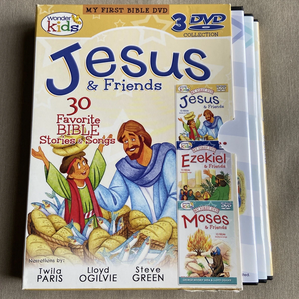Jesus & Friends (3 DVD Collection Box Set) Wonder Kids My First Bible Moses +
