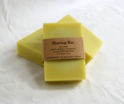SAPPANY SOAPS Natural shaving soap bar face body unscented organic ingredients handmade