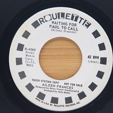 AILEEN FRANCES - WAITING FOR PAUL TO CALL /LITTLE BOY OF MINE - DOO WOP 45 PROMO
