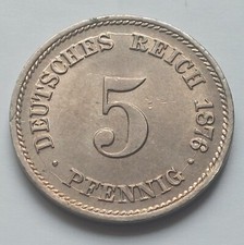 Kaiserreich, 5 Pfennig 1876 F, J. 3 *** #145