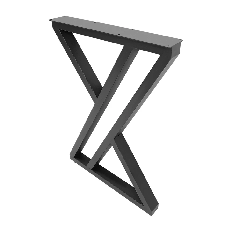Patas de mesa de hierro modernas patas de escritorio en forma de X muebles de metal patas de mesa de comedor 2 piezas Foto 4 de 4