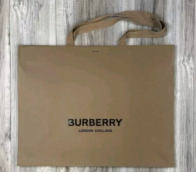 Authentic Burberry Large Gift Shopping Brown Bag x x New 