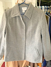 C11-chadwicks Vintage Womens Gray Wool Jacket Size 14