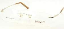 NUEVO Bendatwist BT328 Gafas Oro Brillante Gafas Sin Montura 53-19mm DESIGH JAPÓN