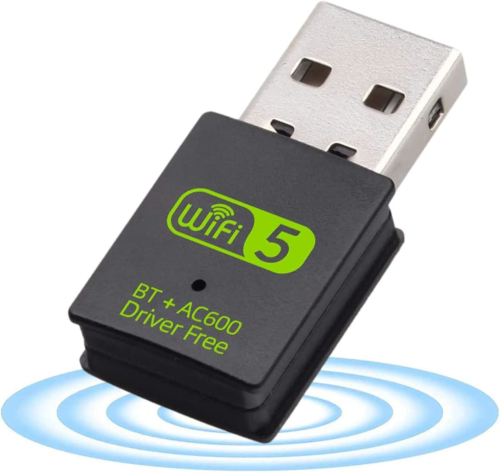 YJLX Dongle Bluetooth Wifi per PC 600Mbps Dual Band 2,4/5GHz Mini USB Wireless - Foto 1 di 7
