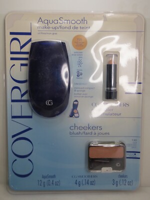 COVERGIRL AQUA SMOOTH MAKE-UP -  725 COMPACT & SPONGE, 705 CONCEALER, 130 BLUSH