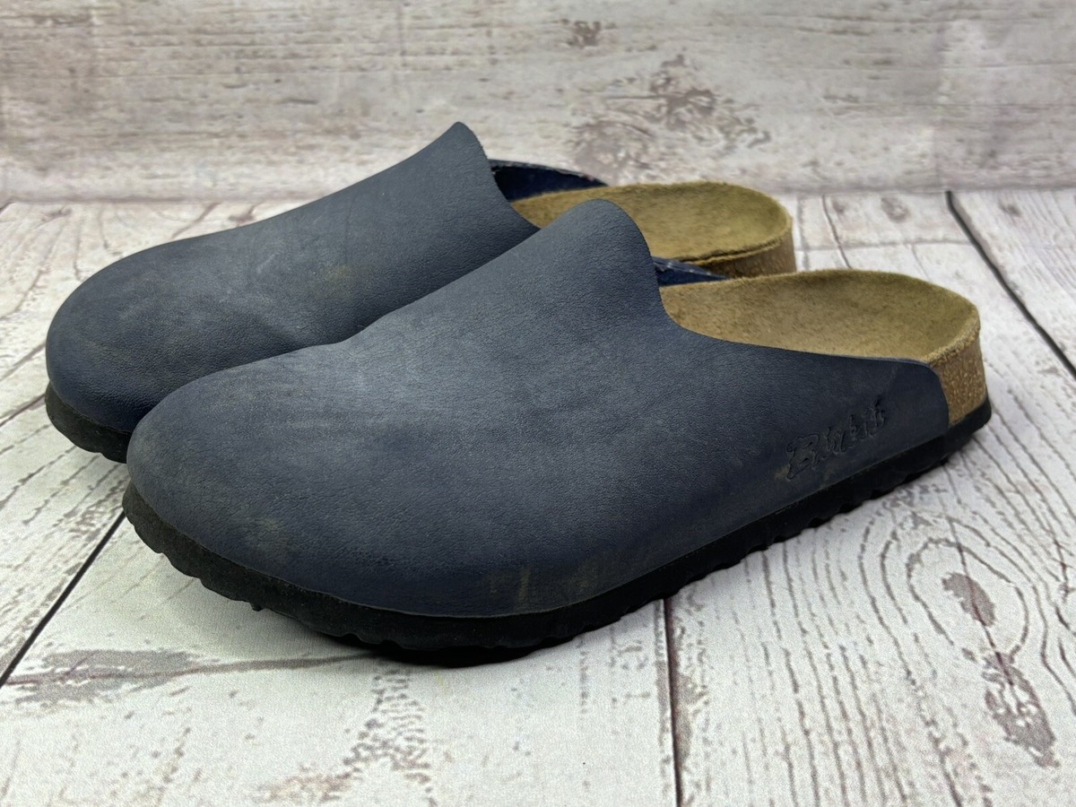 美品　BIRKENSTOCK 37 Birkenstock Birki Amsterdam 37 Womens 6 Blue Leather Nubuck