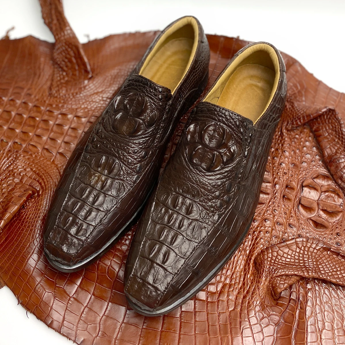 Alligator slip on shoes hotsell