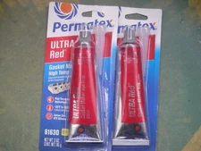 PERMATEX 81630 ULTRA RED RTV SILICONE GASKET MAKER 3 oz  2 TUBES