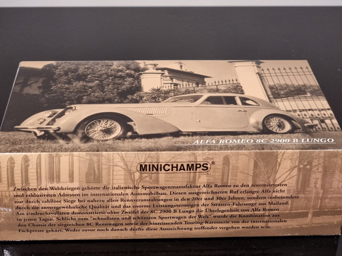 ミニカー MINICHAMPS Alfa Romeo 8C 2900 B Lungo Minichamps 1938 Alfa Romeo 8C 2900 B Lungo 1/43 Limited 436